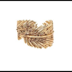 India Hicks Wild Feather Cuff & Matching Earrings